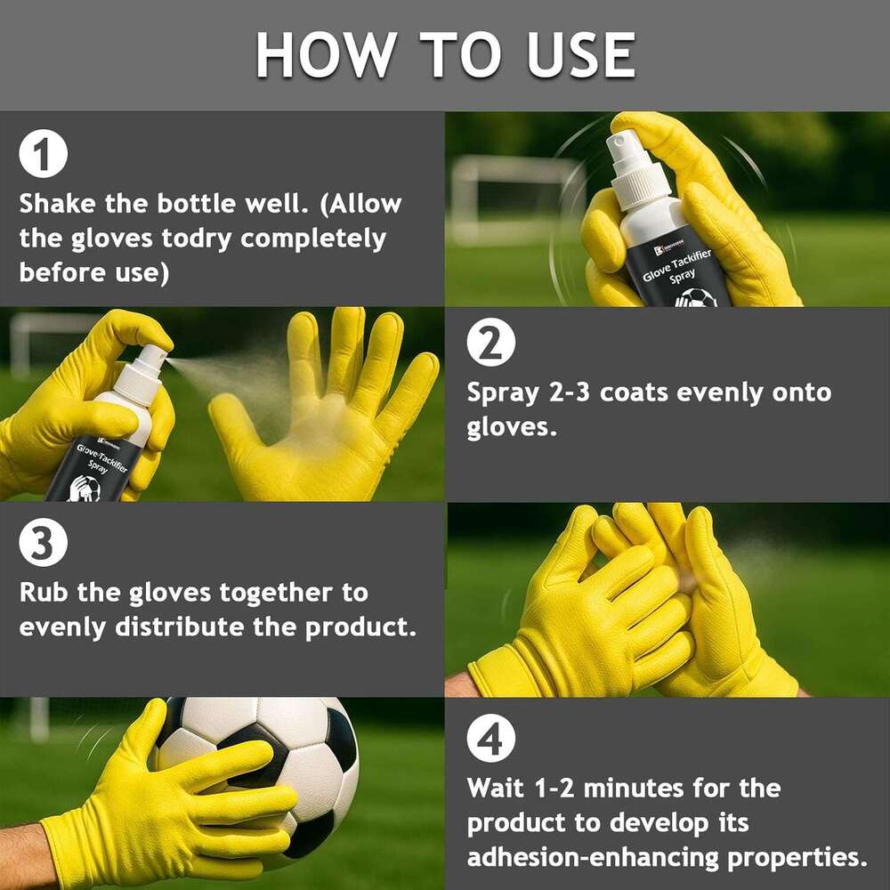 INOVOYOO Glove Grip Spray, Increased Holding Power and Stickiness Goalkeeper Gloves Spray