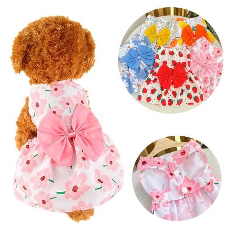 Dog Princess Dress Spring Summer Kitten Pet Skirt Cute Dog Dress Bow Lace for Small Medium Puppy Poodle Chihuahua M251208