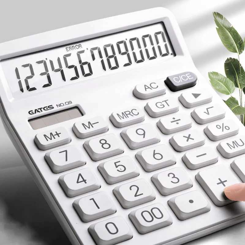 Simple Business Calcator 12-digit Display Large Screen Dual Power Supply Calcator Student Accounting Desktop Calcator H251208