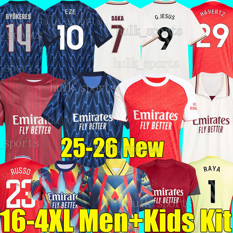 4XL 2025/26 arsen GYOKERES 3rd soccer jerseys TROSSARD SAKA ZUBIMENDI EZE SALIBA J.TIMBER MADUEKE HAVERTZ MERINO G.JESUS RICE RAYA football shirts men kids kits sets