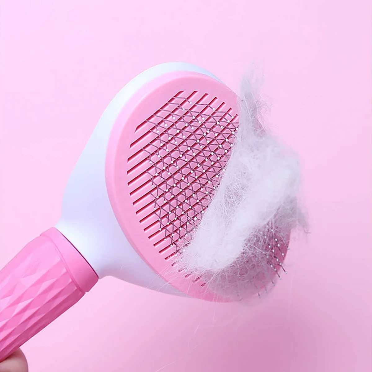 Hair Remover Brush Dog and Cat Non-slip Beauty Brush Dog Grooming Equipment Pets Stainless Steel For Dogs Pet Hair Removal Comb M251208