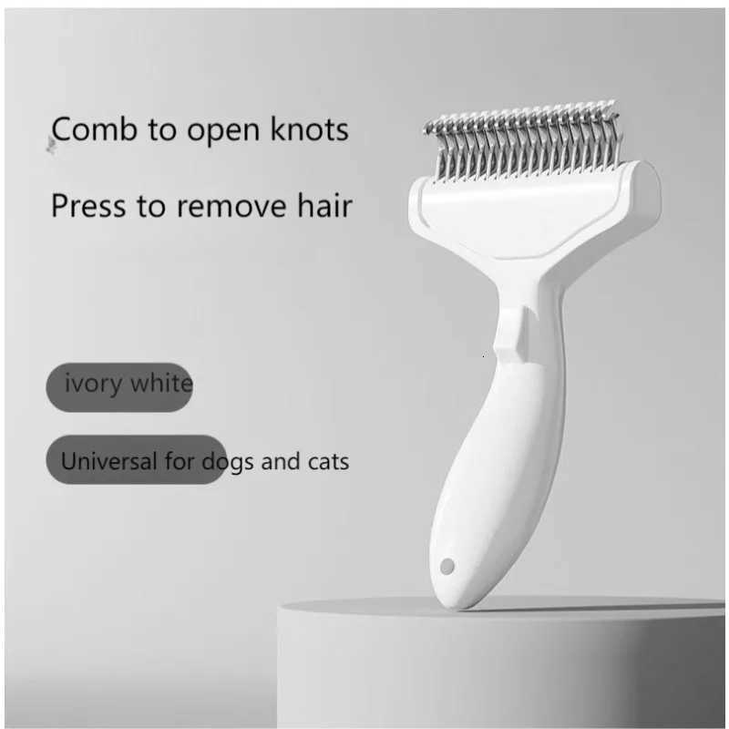 Pet Detangling Comb - Stainless Steel Grooming Tool for Cats Dogs Anti-Tangle Shedding Brush with Thinning Function M251208 - view 5