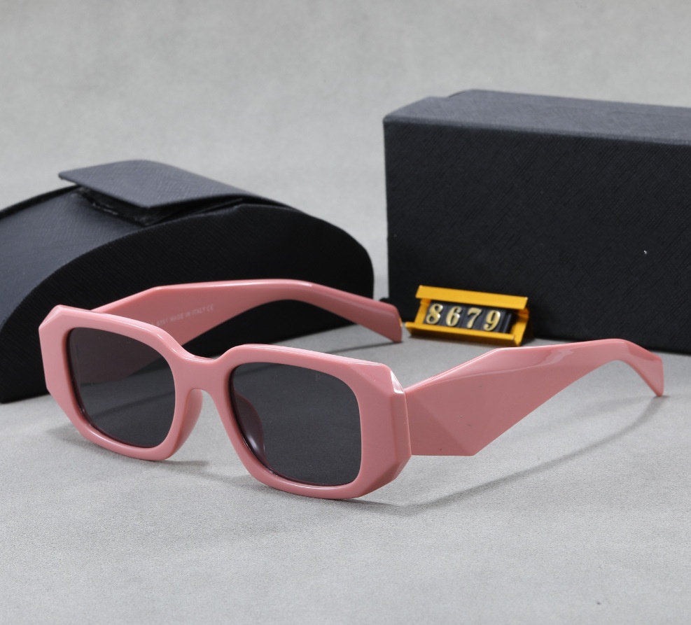 Sunglasses Women Designer Luxury Letter P Uv400 Street Six Colors Driving Beach Holiday Full Frame Oval