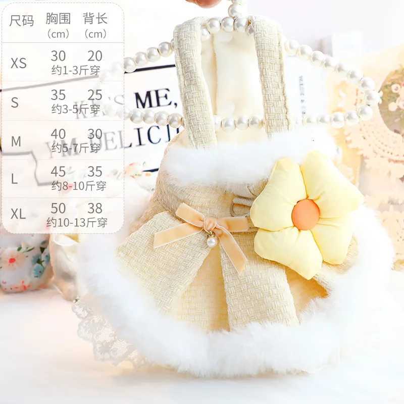 Warm Dog Autumn Winter Pet Dress Sweater Skirt Princess Cat Pet Maltese Teddy Dog Christmas Clothes M251208