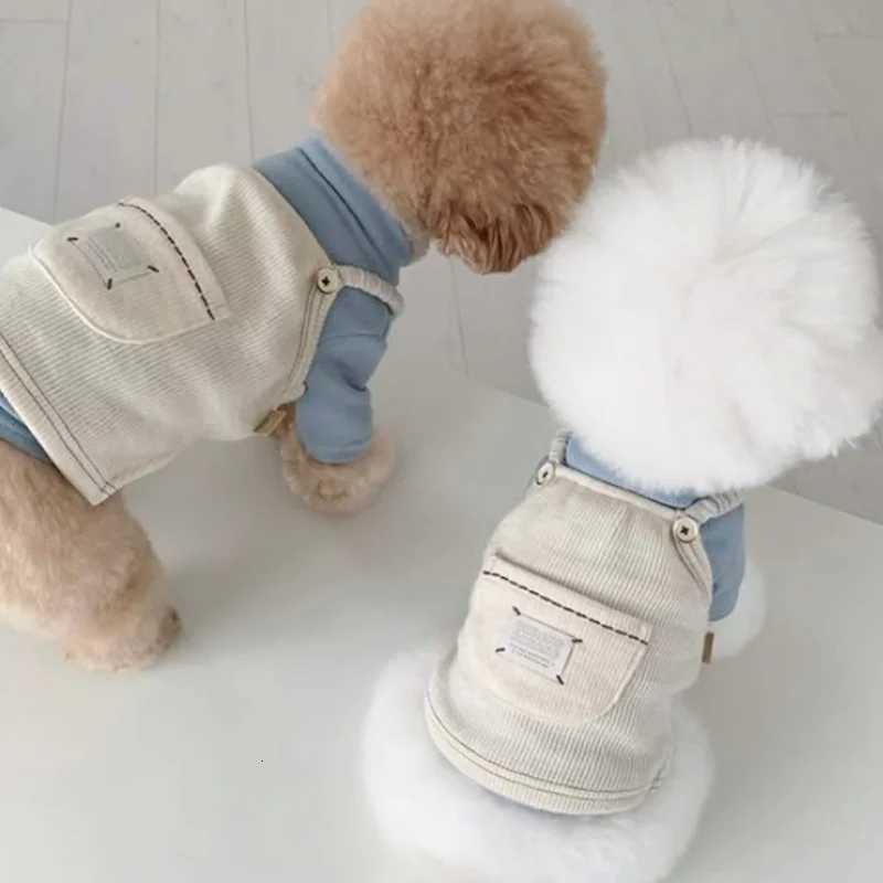 Suspender Dog Dress Warm Soft Dog Clothes Luxury Puppy Princess Skirt Cute Solid Cat Pinafore Dress Pet Jacket Chihuahua Apparel M251208