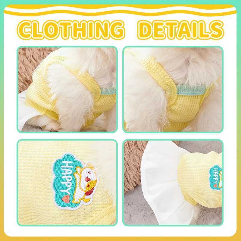 Pet Clothing Spring Summer Thin Dog Dress Cat Dress Pet Clothing Chihuahua Yellow Princess Dress Clothing Cute Puppy Clothing M251208