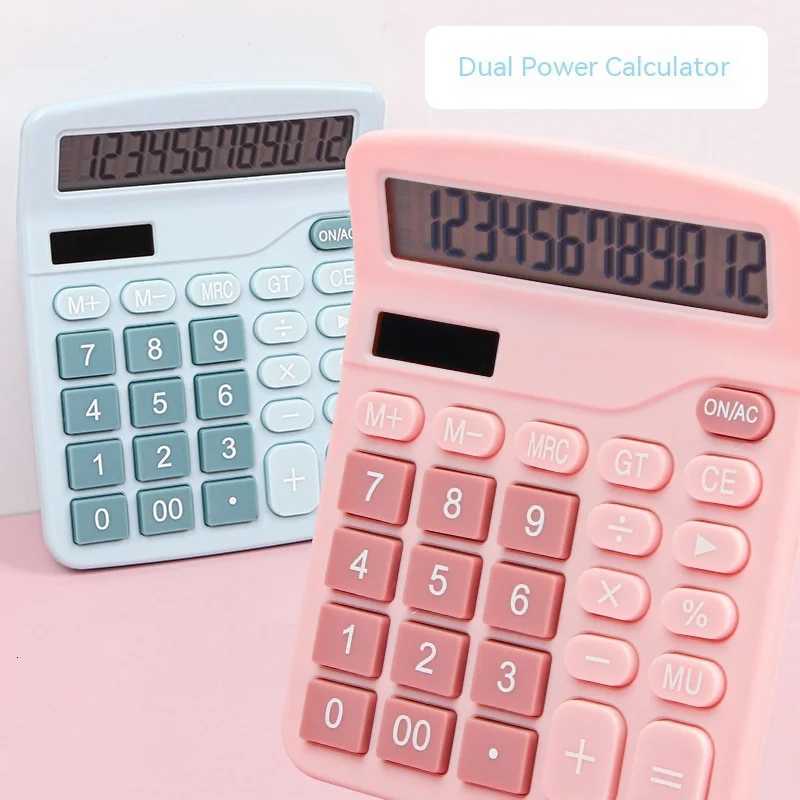 12 Digits Electronic Calcator Solar Calcator Dual Power Supply Calcator for He Off School Financial Accounting Tools H251208