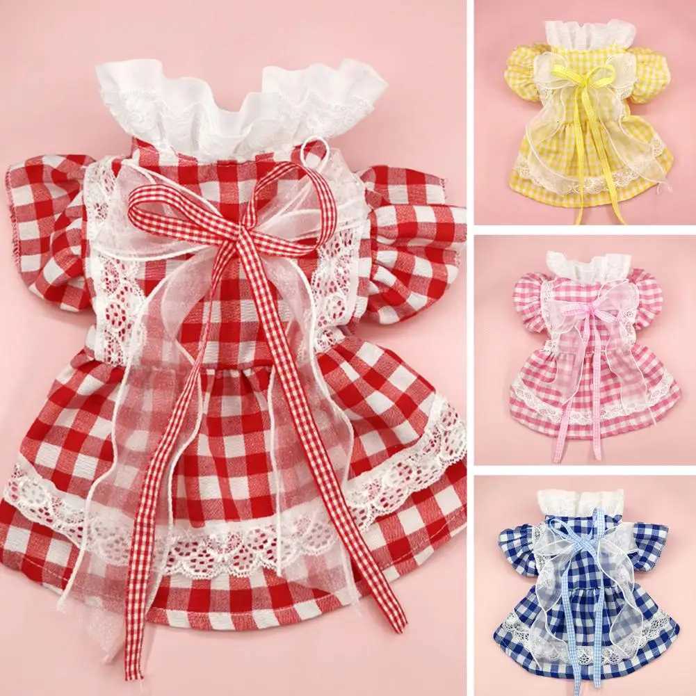 Pet Dress Dog Lolita Skirt Sweat-absorbent Breathable Non-shrink Washable Colorfast Lattice Lace 2-Legged Pet Accessory M251208