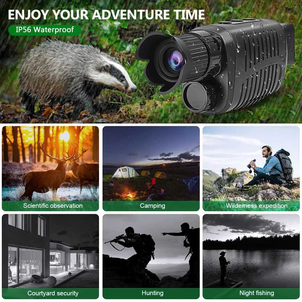 Monocar Night Vision Dev 1080P HD Infrared Camera 10X Digital Zo Hunting Telescope Outdoor Search Fl Darkness 300m C251208