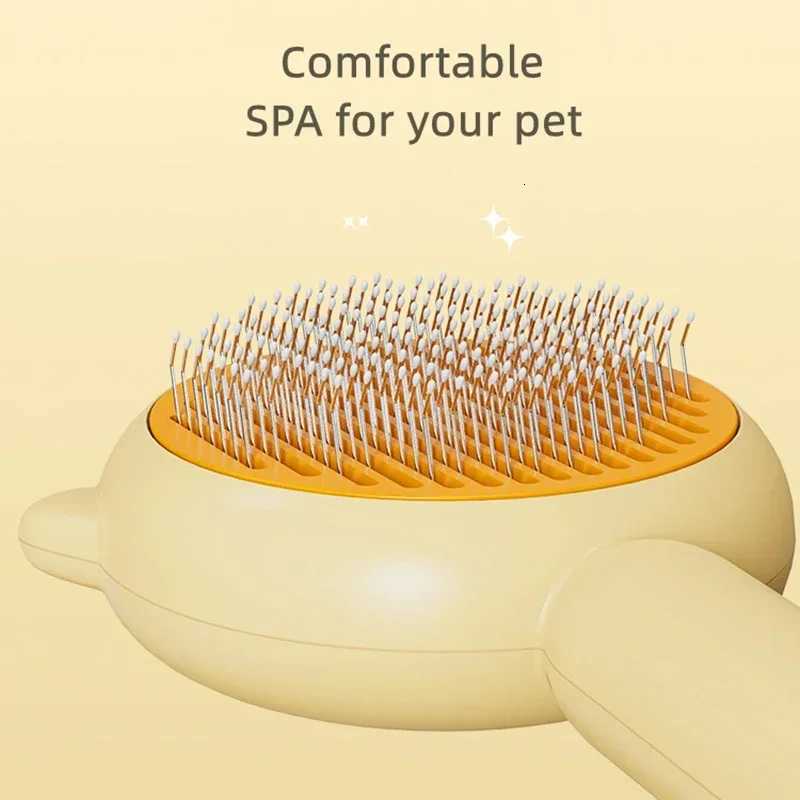 Pet Hair Removal Comb Cat Brush Self Cleaning Slicker Brush for Cats Dogs Egg Shape Hair Remover Scraper Pet Grooming Tool M251208 - view 5
