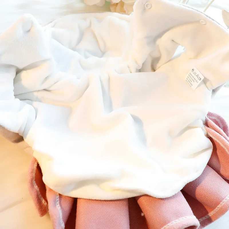 Warm Pet Winter Outfit Woolen Princess Puff Dress With Fleece Lining For Small Dogs Bichon Shih Tzu Teddy Thick Dog Dress M251208