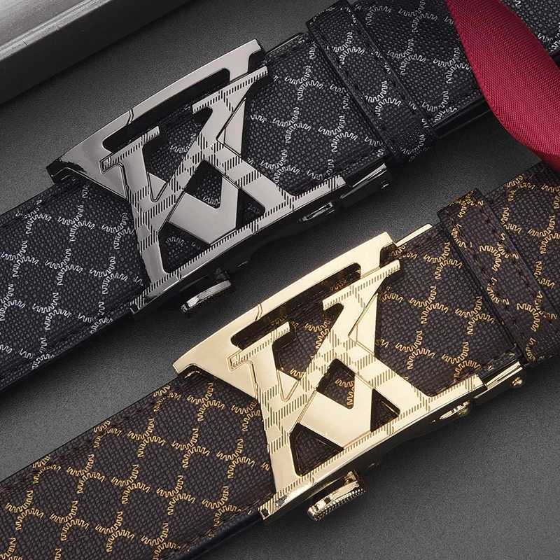 fashion belt High quality PU Simple And Fashionable Automatic Buckle Casual Belt Trendy Mens Business Belt