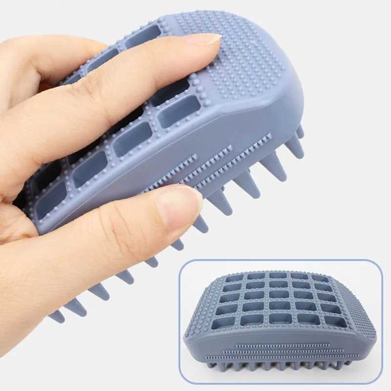 Pet Silicone Bath Brush Hair Shampoo Brush Head Scalp Brushes for Massage Pet Grooming Hair Removal Combs Pet Hair Scratcher M251208 - view 5