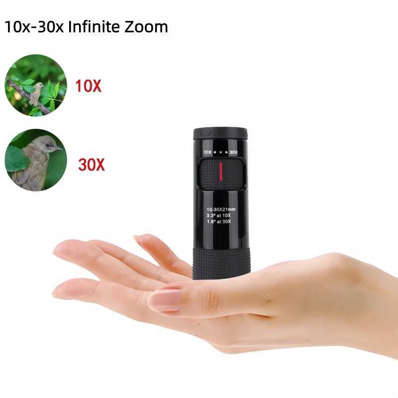 Powerf 10-30x21 Zo Mini Monocar Telescope - Portable Spotting Scope for Camping Tourism Optical Sighting C251208