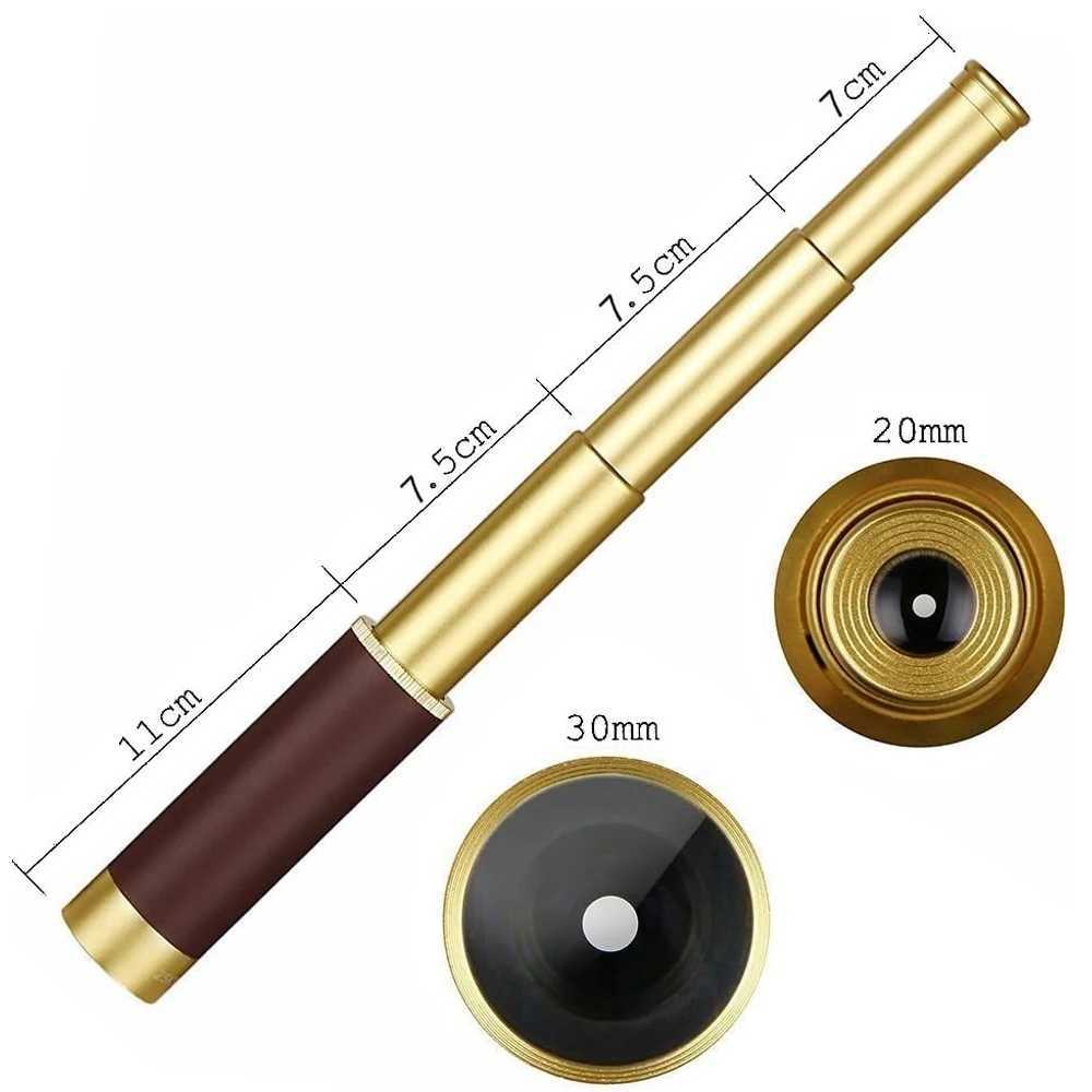 Monocar Handheld Binocar Telescopic Brass 25x30 Zo Portable Pirate Bino Cruising Travel Hiking Hunting C251208