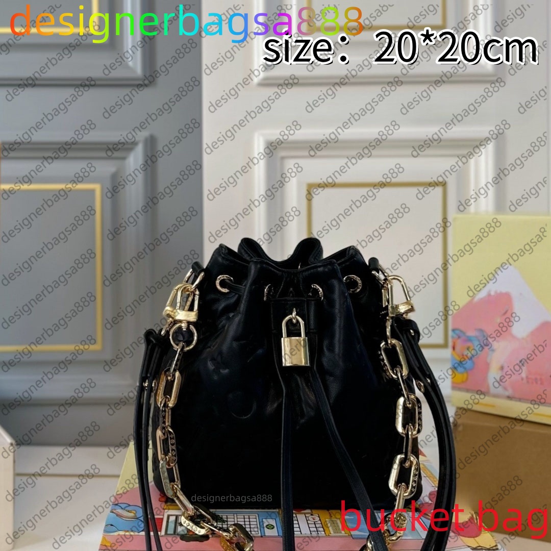 Drawstring Bucket Bags Original designer handbag Top Luxury bucket Womens crossbody leather chain mirror quality mon tresor bag wallet tote hobo