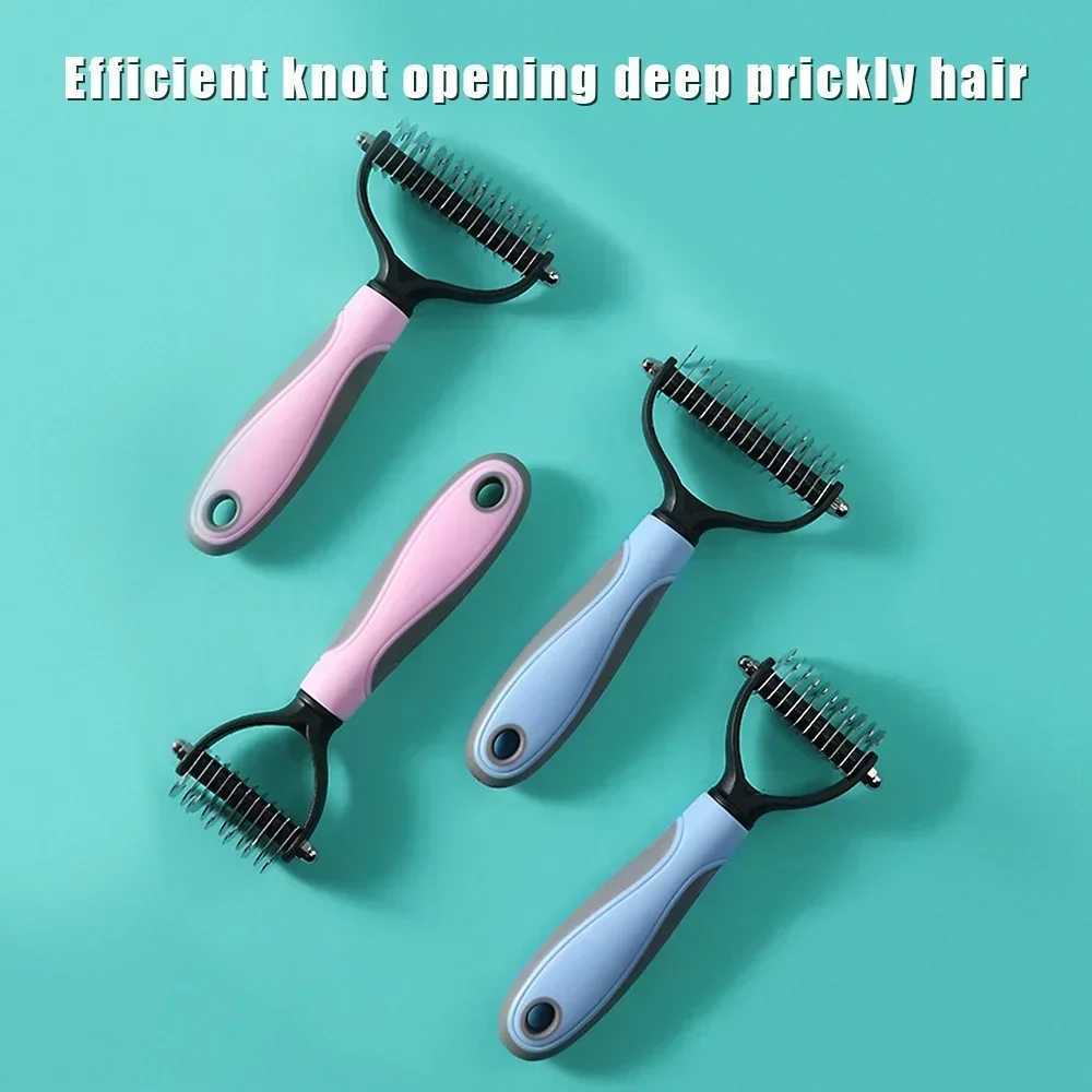 Brush Dogs Fur Trimming Pet Grooming Tool For Matted Long Hair Curly Pet Deshedding Cat Brush M251208 - view 4