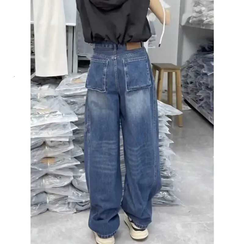Womens Straight Leg Loose Fit Jeans Spring Autumn Winter 2025 New High Waist Flattering Petite Wide Leg Floor Length PantsT251208