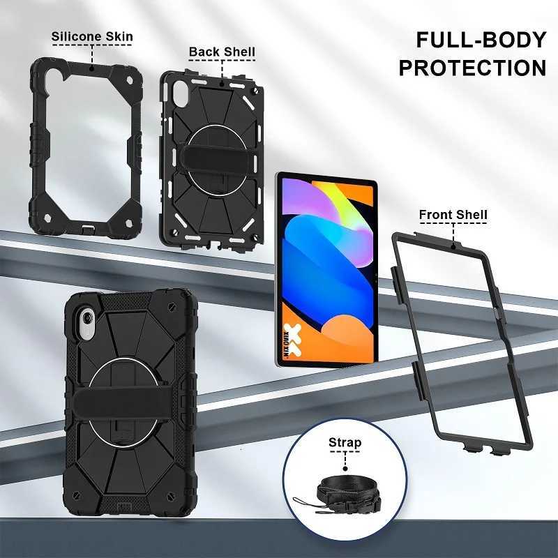 360 Rotating Rugged Case for Xiaoxin Pad 11 2025 2024 Shockproof Cover Tab M11 Idea Tab 11 inch with hand Strap C251208