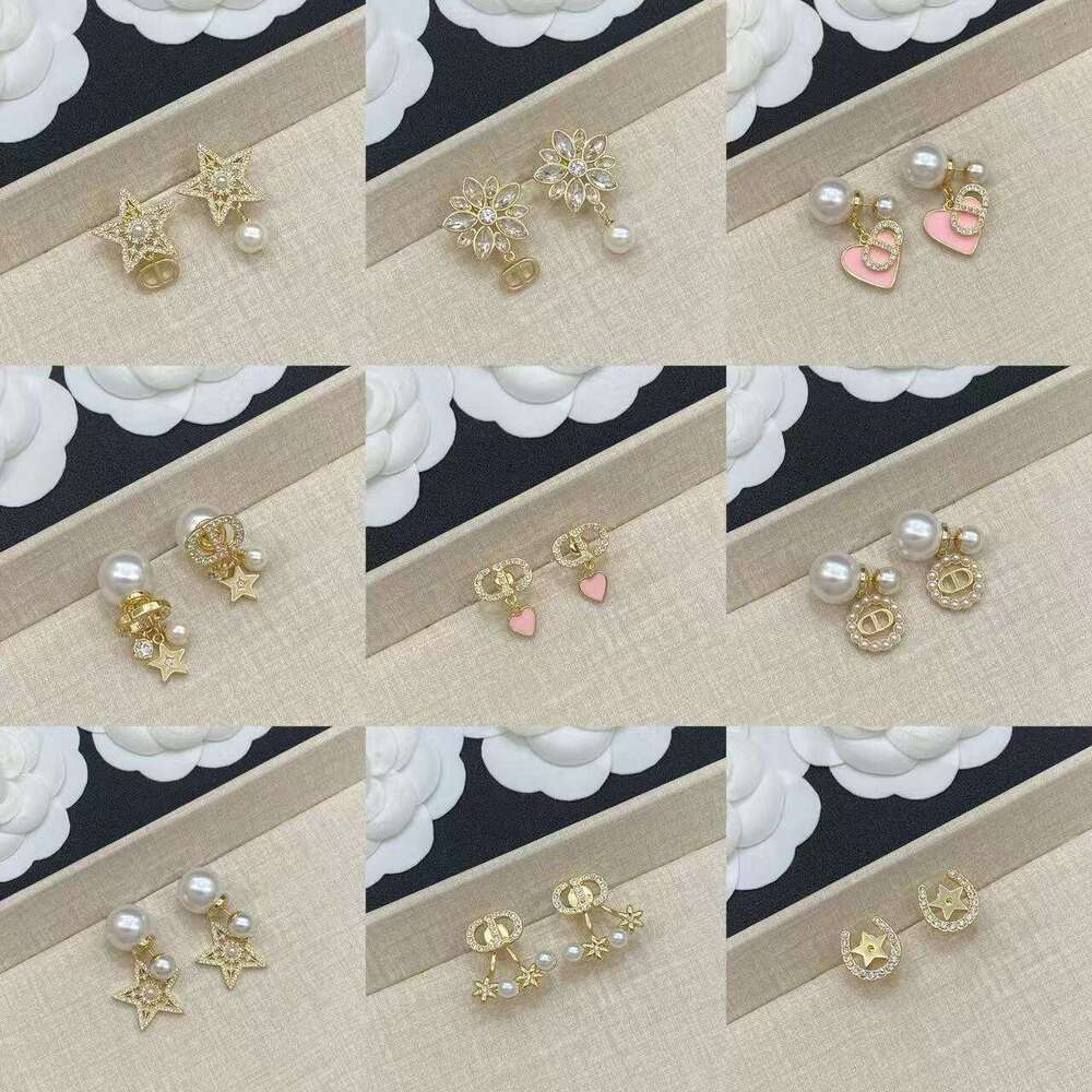 New Fashion Earrings for Women Large and Small Pearl Earrings Light Luxury Versatile Ear Jewelry Factory Wholesale