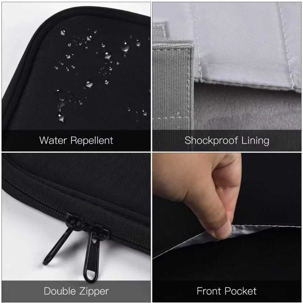 With Handle Portable Laptop Bags Lightweight Ultra Thin Laptop Case Dual Zipper Multi-Layer Computer Notebook Sleeve TravelT251208