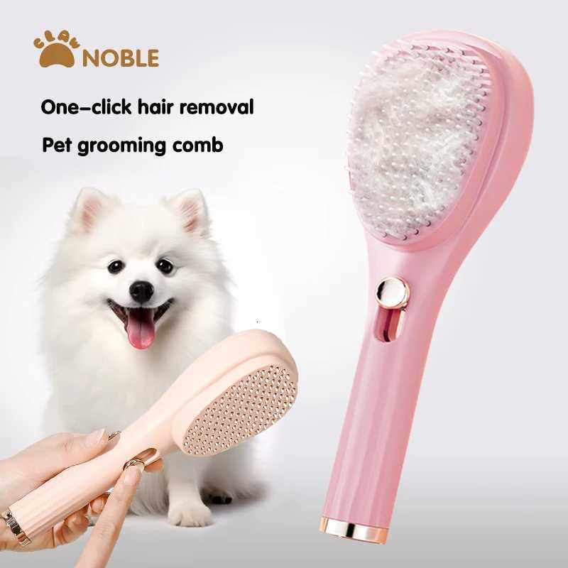 Pet hairdressing comb massage comb cats and dogs universal anti-static silicone soft teeth to clean floating hair retractable M251208