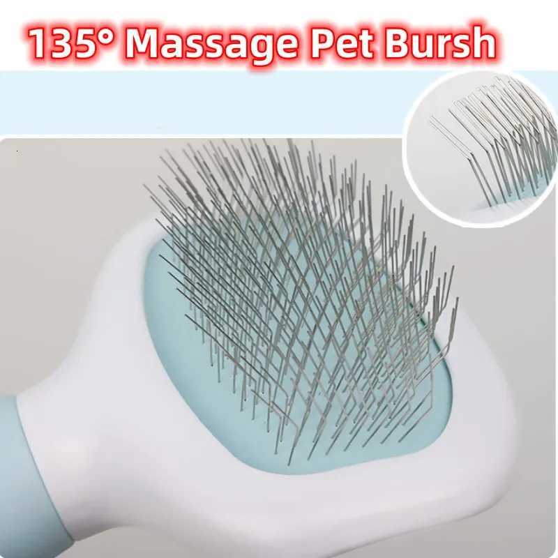 Dog Brush Dog Grooming Massage Dogs Brushes Cat Hair Comb Stainless Steel Combs for Dogs Hair Knot Opening Combs Pet Products M251208 - view 6