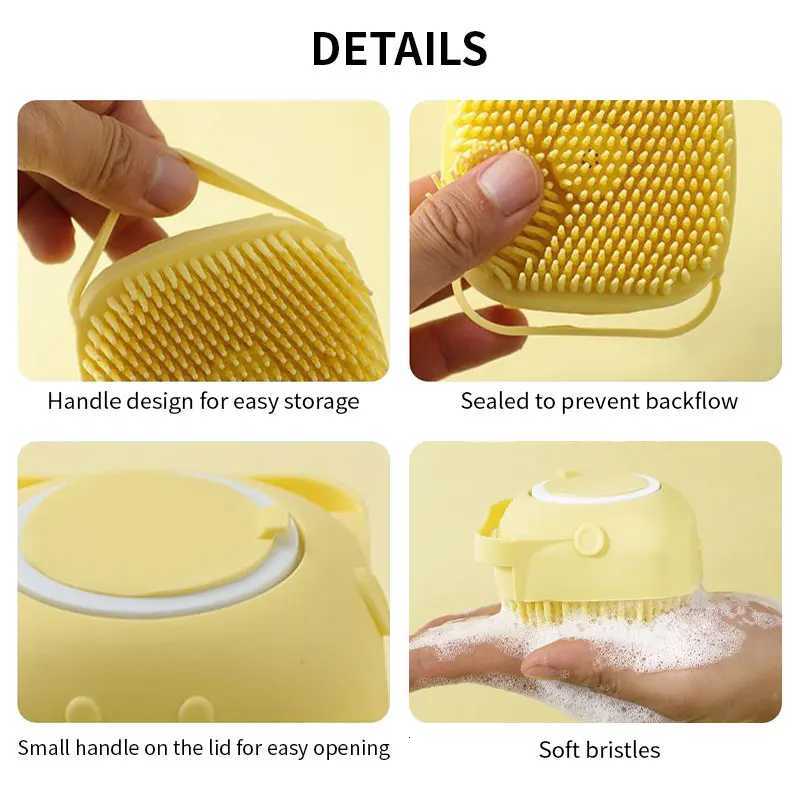 1pc Pet Dog Silicone Bath Brush Cleaning Care Bath Massage Brush Dog Brush Shampoo Massager Bath Brush Pet Supplies M251208 - view 6