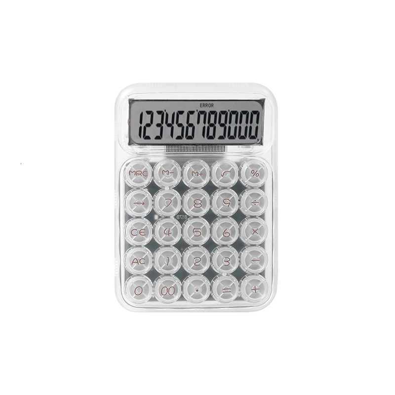 1 transparent dopamine calcator 12-digit desktop calcator suitable for use by students and in offs H251208