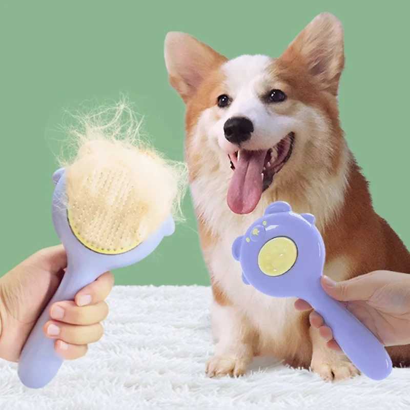 Pet supplies cat comb cartoon Little Bear hair removal massage stainless steel fine needle pet comb washable M251208 - view 4