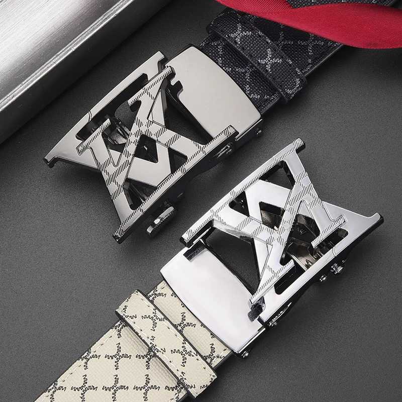 fashion belt High quality PU Simple And Fashionable Automatic Buckle Casual Belt Trendy Mens Business Belt