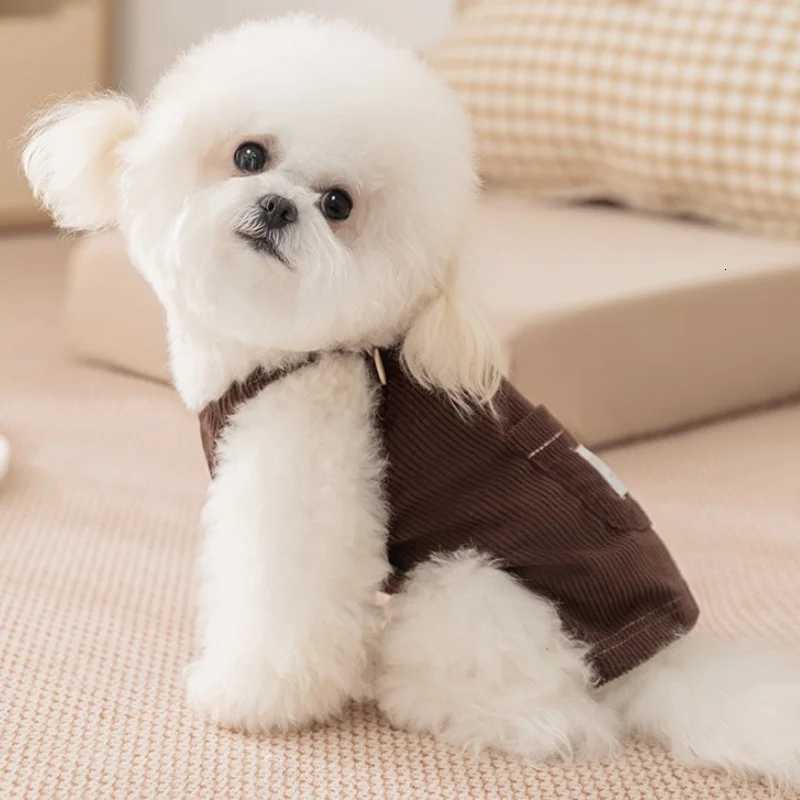 Suspender Dog Dress Warm Soft Dog Clothes Luxury Puppy Princess Skirt Cute Solid Cat Pinafore Dress Pet Jacket Chihuahua Apparel M251208