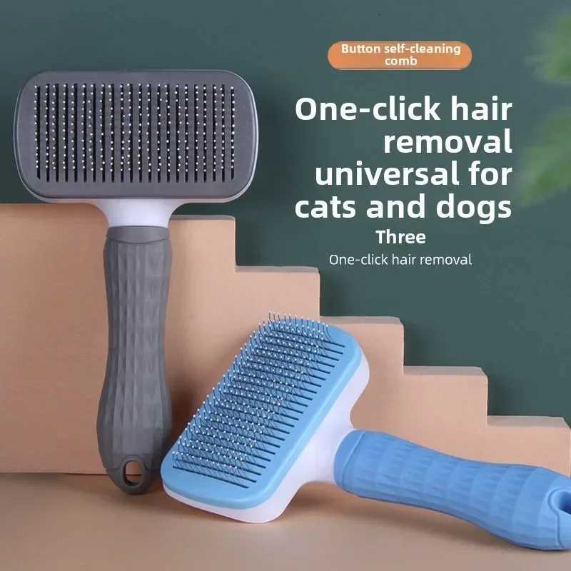 For Cat Accessories Dog Grooming Equipment Cats Products Non-slip Beauty Brush Pet Hair Removal Comb Things Supplies Home Garden M251208 - view 1