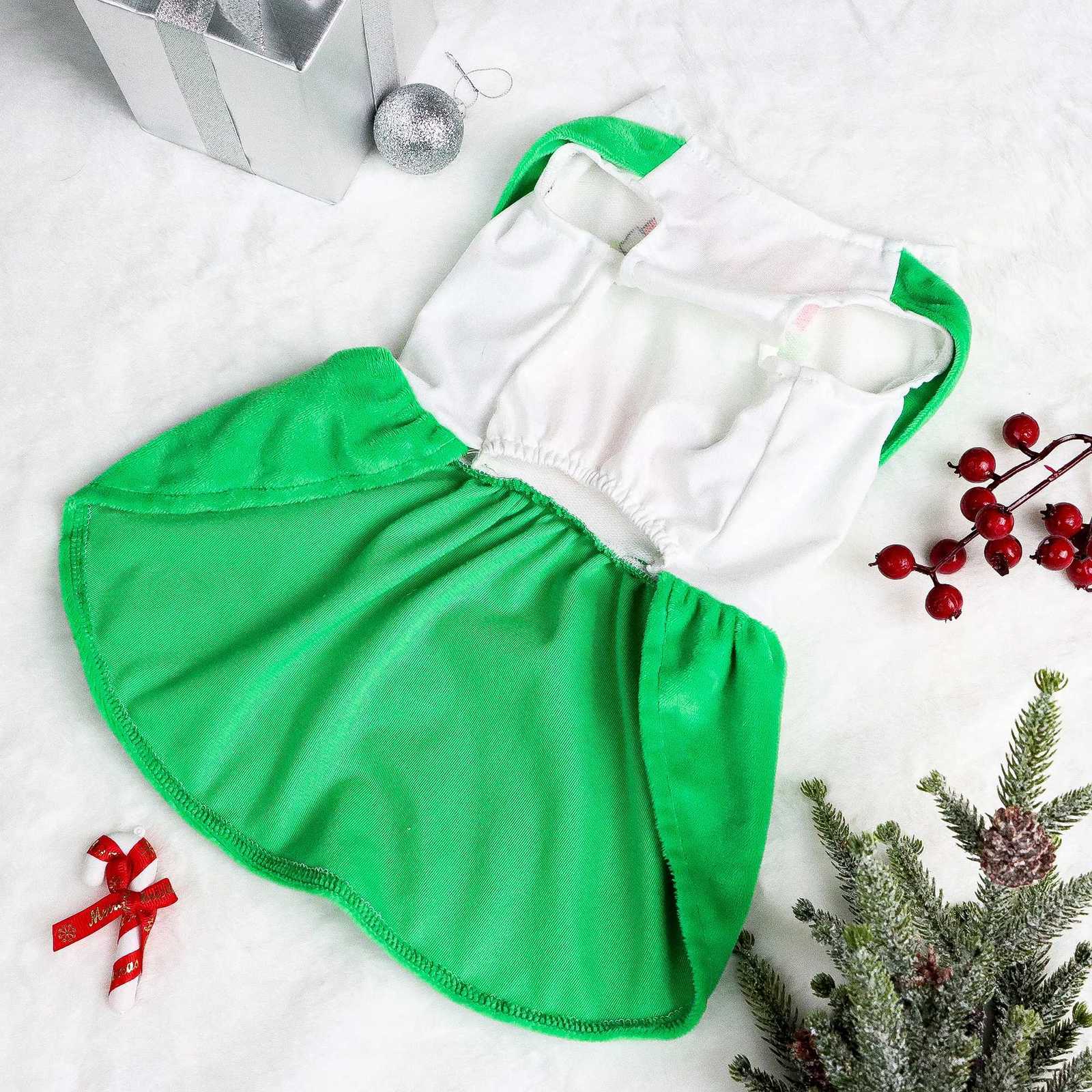 Dog Christmas Dresses Warm Puppy Clothes with Cute Letters Printed Beautiful and Comfort Costume with Heart Ornaments Dog Xmas M251208