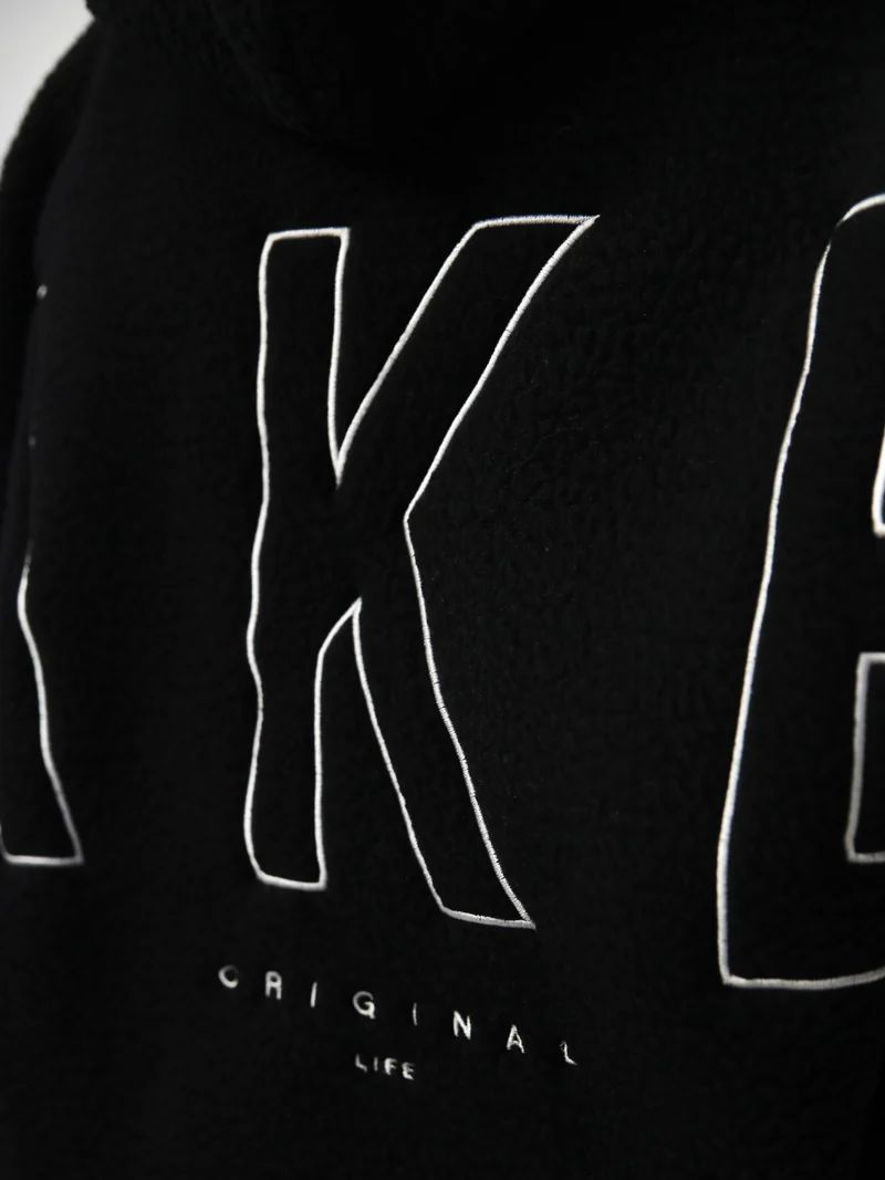 Designer Women's Fleece Hoodie Embroidery Letter Pullover Loose Fit Lamb Velvet Coat Elegant Fashionable Casual Trendy Streetwear Long Sleeve Swe