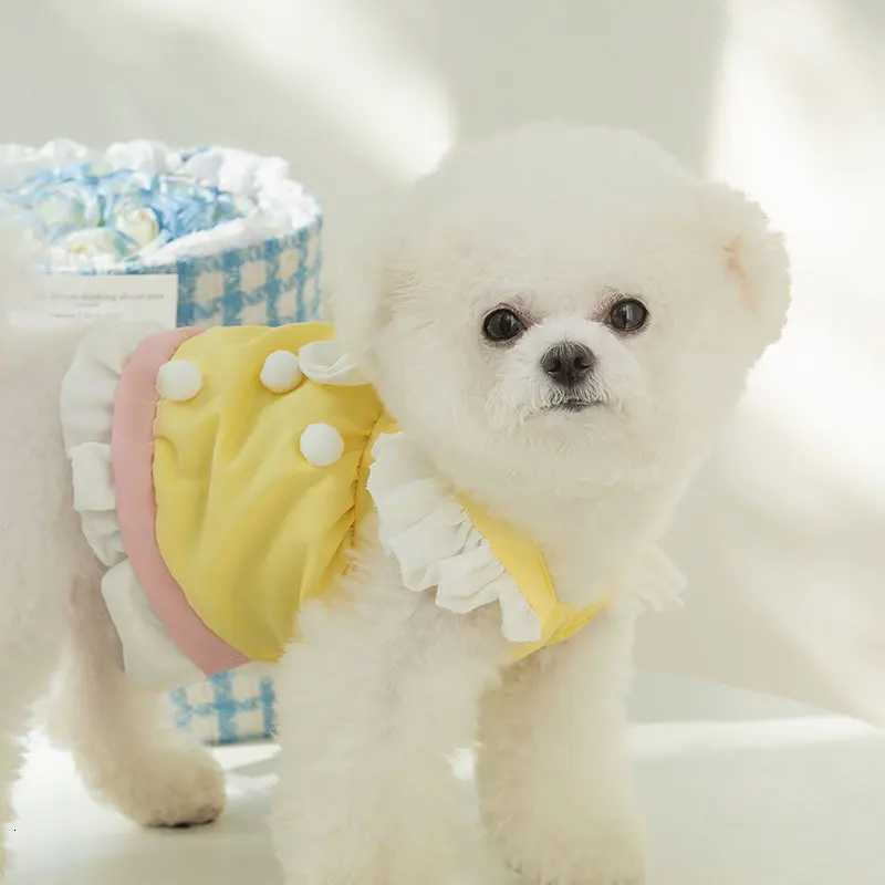 Fashion Dog Dress for Small Medium Dogs Cute Puppy Princess Skirt Bow Cat Flying Sleeves Skirt Pet Dress Chihuahua Dog Clothes M251208