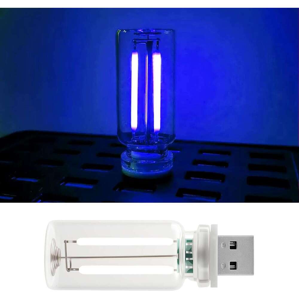 SAMGCHI USB Night Retro Touch Control Car Ambient Creative Mini Portable Glass Bottle LED Atmosphere Light Suitable for Vehicles, Bedrooms, Camping, Hallways,