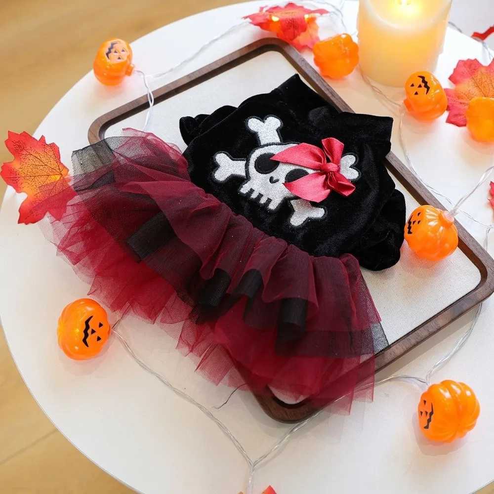 Puppy Costumes Two Legged Pet Pirate Skirt Breathable Soft Dog Cosplay Dress Comfortable Dog Lace Skirt Halloween M251208