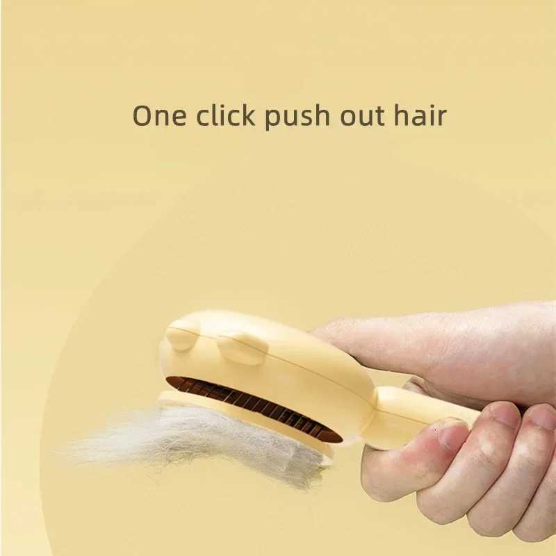 Pet Hair Removal Comb Cat Brush Self Cleaning Slicker Brush for Cats Dogs Egg Shape Hair Remover Scraper Pet Grooming Tool M251208 - view 6