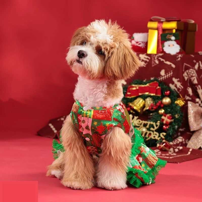 Popular Christmas Dog Clothes Christmas Tree Layered Princess Dresses Small and Mediumsized Dog Clothes Christmas Pet Supplies M251208