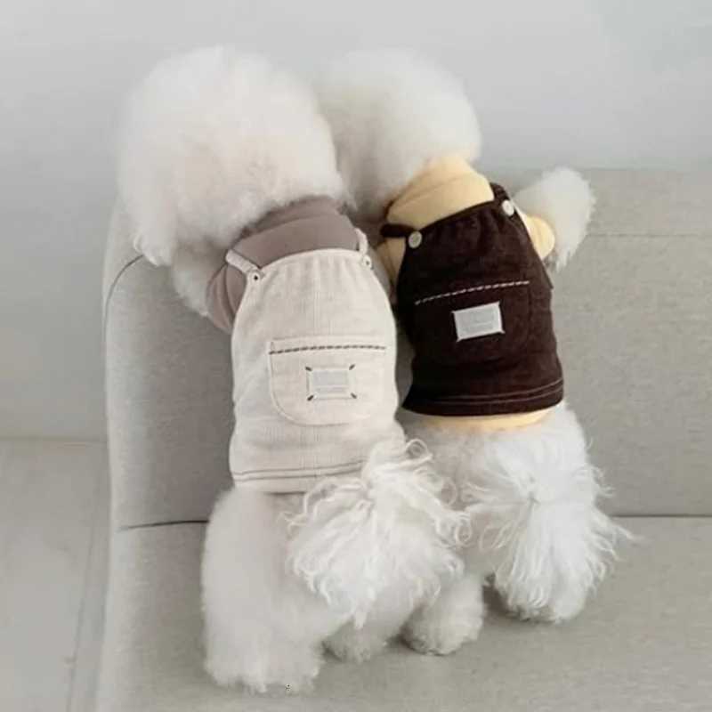 Suspender Dog Dress Warm Soft Dog Clothes Luxury Puppy Princess Skirt Cute Solid Cat Pinafore Dress Pet Jacket Chihuahua Apparel M251208