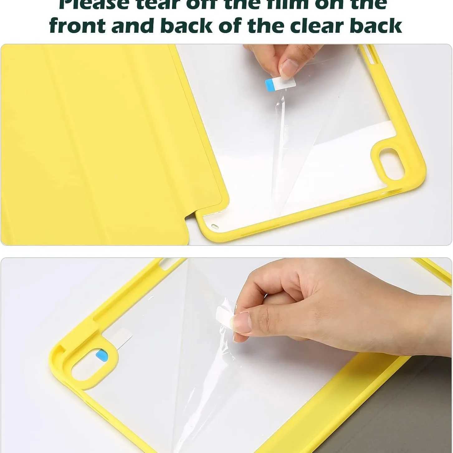 For iPad 10th 11th Generation 2022 Case with Pencil Holder Hybrid Slim Tri-fold Stand Protective Cover C251208