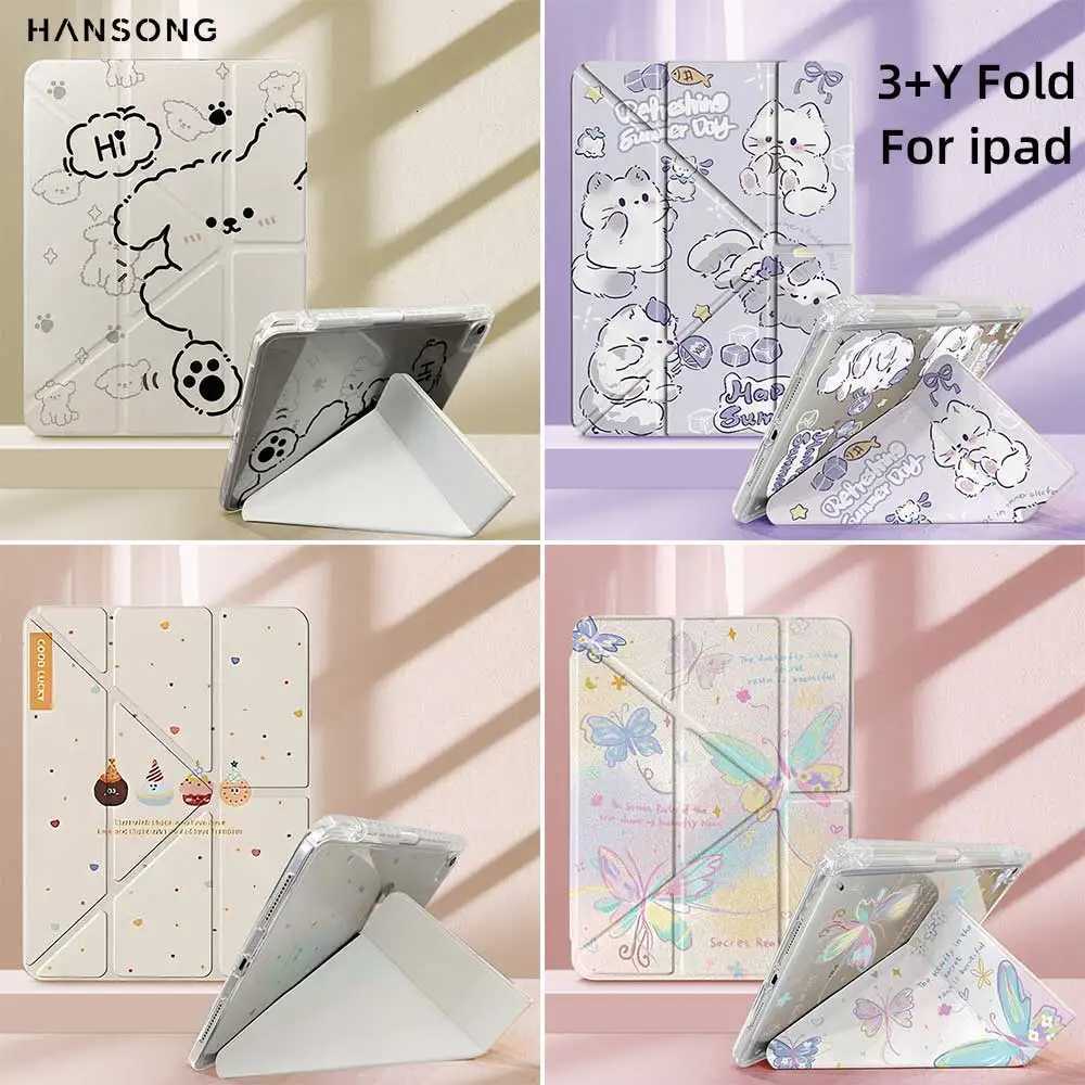 3Y-fold For iPad 10th Gen Track Clear Cover for Air 4 5 6 109in 11in 13in For Air 12/13 97 Pro 11 129 13 Mini 6 7 Case C251208