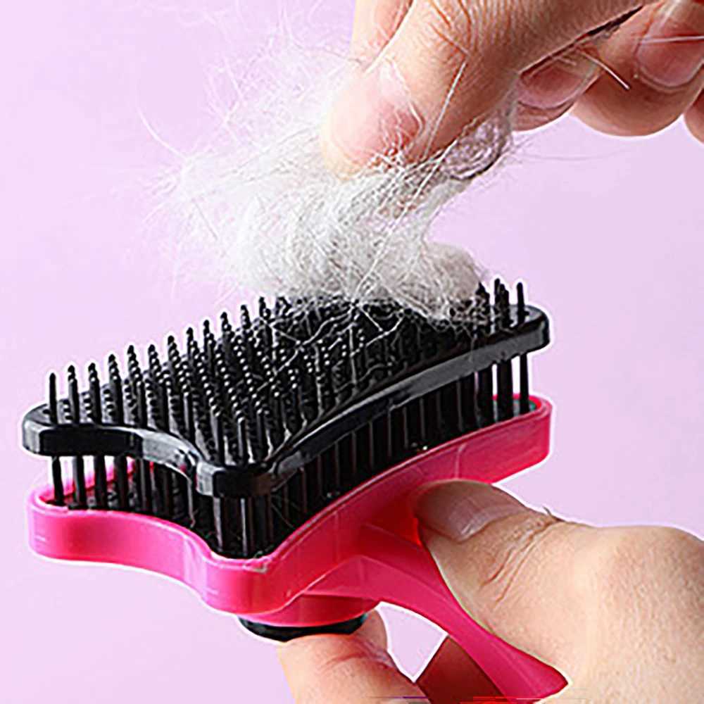 Self-Cleaning Pet Grooming Brush-Static-Free Massage Comb with Thick Bristles Summer Shedding Solution for Dogs Cats M251208 - view 7