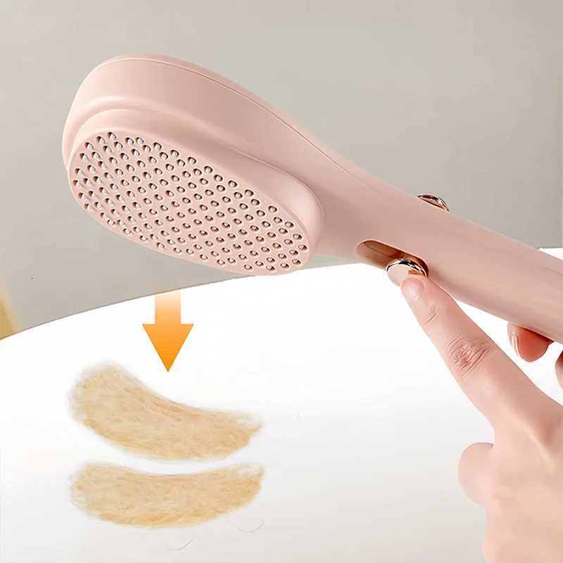 Pet hairdressing comb massage comb cats and dogs universal anti-static silicone soft teeth to clean floating hair retractable M251208 - view 3