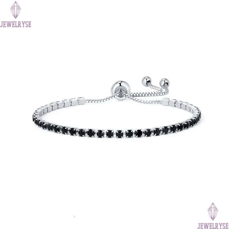 2.5mm diamond colorful tennis bracelet designer for woman round iced out chain mens bracelets black AAA zirconia silver chains man womens jewelry leng