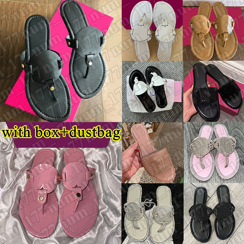 2025 with box free shipping designer sandals diamond sparkling womens slides summer flat sandals slippers beach wedding shoes rhinestone size US5-13 Eur 35-43