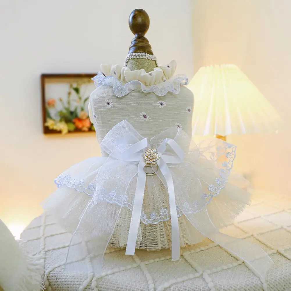 Fine Workmanship Pet Dress Charming Bow Decorated Pet Dress Comfortable Princess Dress for Dogs Cats with Traction for Small M251208