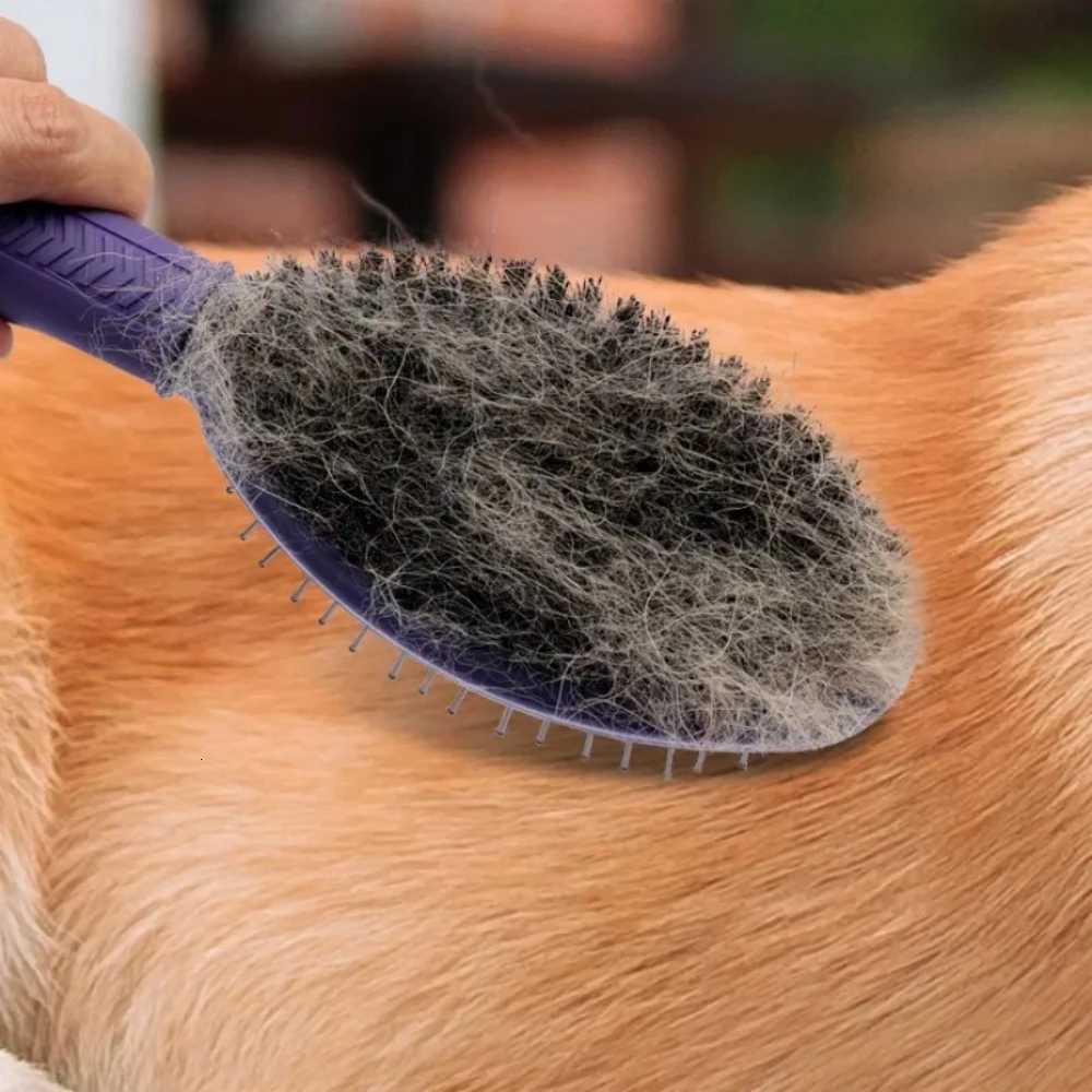 Dog Comb Double Sided Dog Brush Massage Dogs Brush Pet Grooming Comfortable Handle Dogs Hair Brush Pet Supplies M251208 - view 5