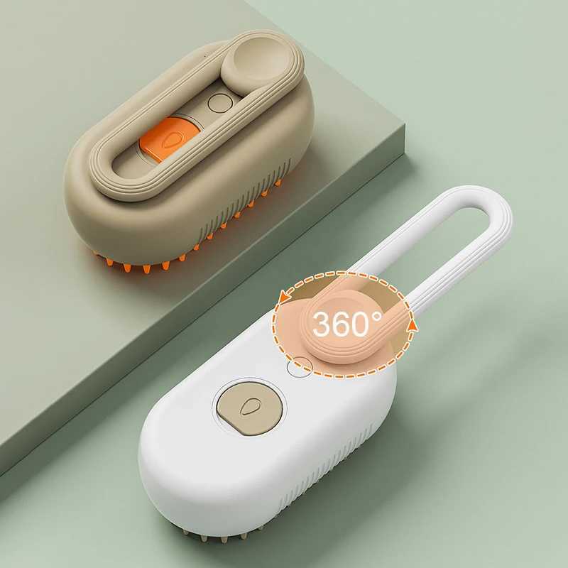 Steamy Brush Electric Spray Cat Hair Brush 3in1 Pet Hair Removal Tool 360 Rotating Handle Silicone Multifunctional Massage Comb M251208 - view 5